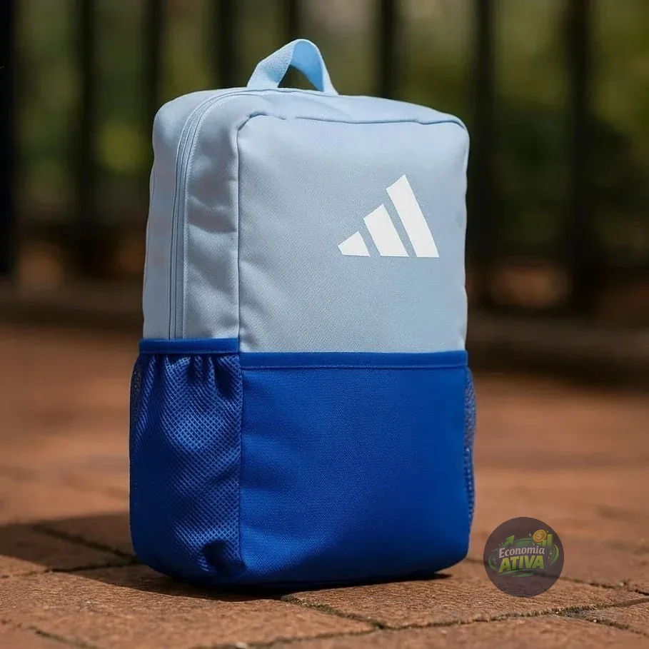 Mochila Infantil Seasonal Essentials Colorblock adidas Azul Liso