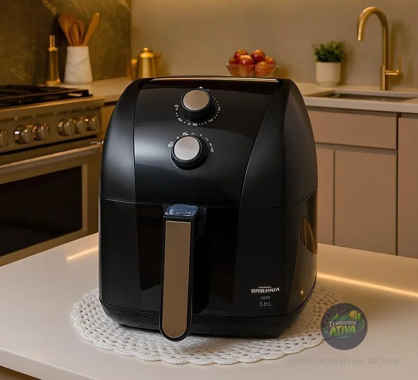 Fritadeira Air Fryer Britânia 5,5L 1500W BFR50 Redstone 220V