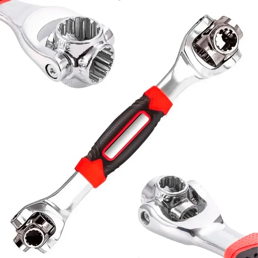 Chave Tigre Boca Universal 48 Em 1 Profissional 360º Graus Vermelho