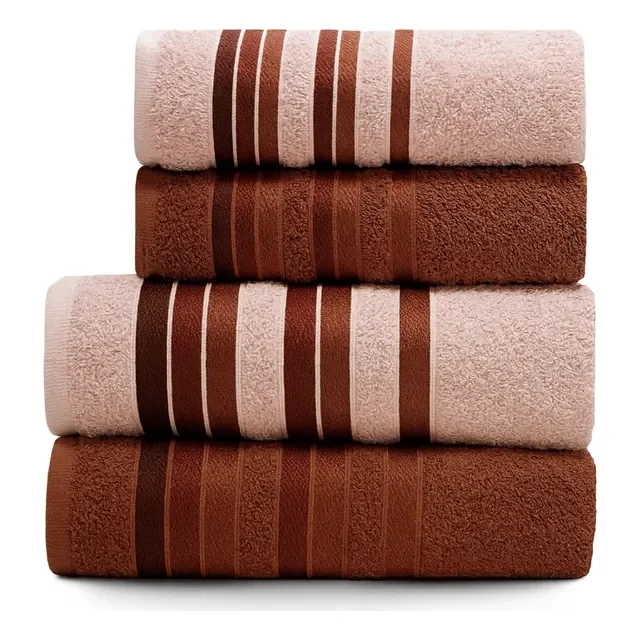 Jogo Toalhas Banho Grossas Macias Algodão 4pç Absorventes