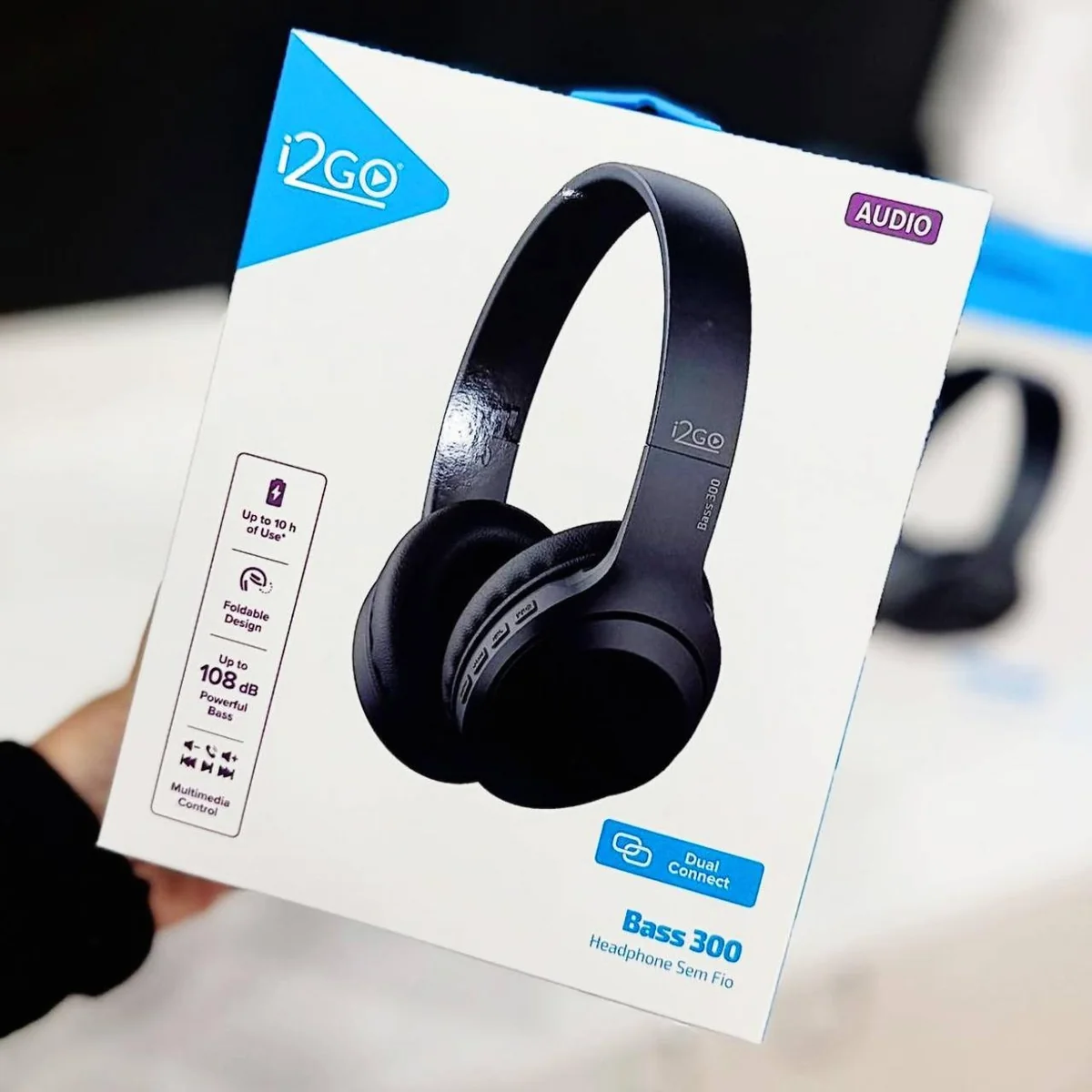 I2GO, Headphone Bass 300, Bluetooth, Microfone Integrado