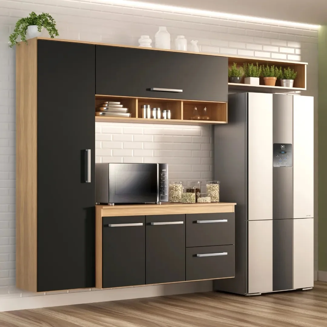 Armário De Cozinha Compacta Lua 4 Portas 2 Gavetas