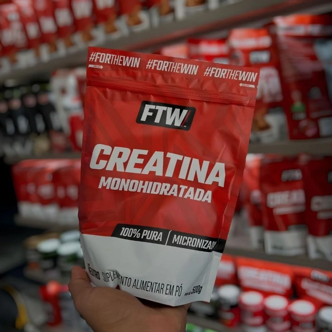 Creatina Monohidratada Pura 500g Refil Suplemento Em Pó 100% - Ftw Sem Sabor
