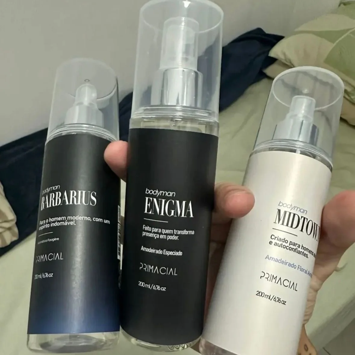 Kit Body Splash Masculino • Barbarius 200ml • ⁠Enigma 200ml • ⁠Midtown 200ml