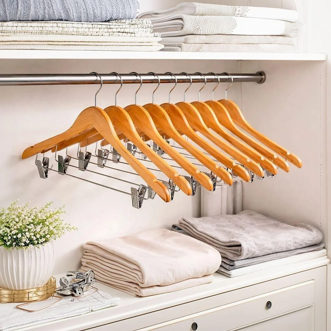 10 Uni Cabides De Madeira Nobre Marfim De Presilhas