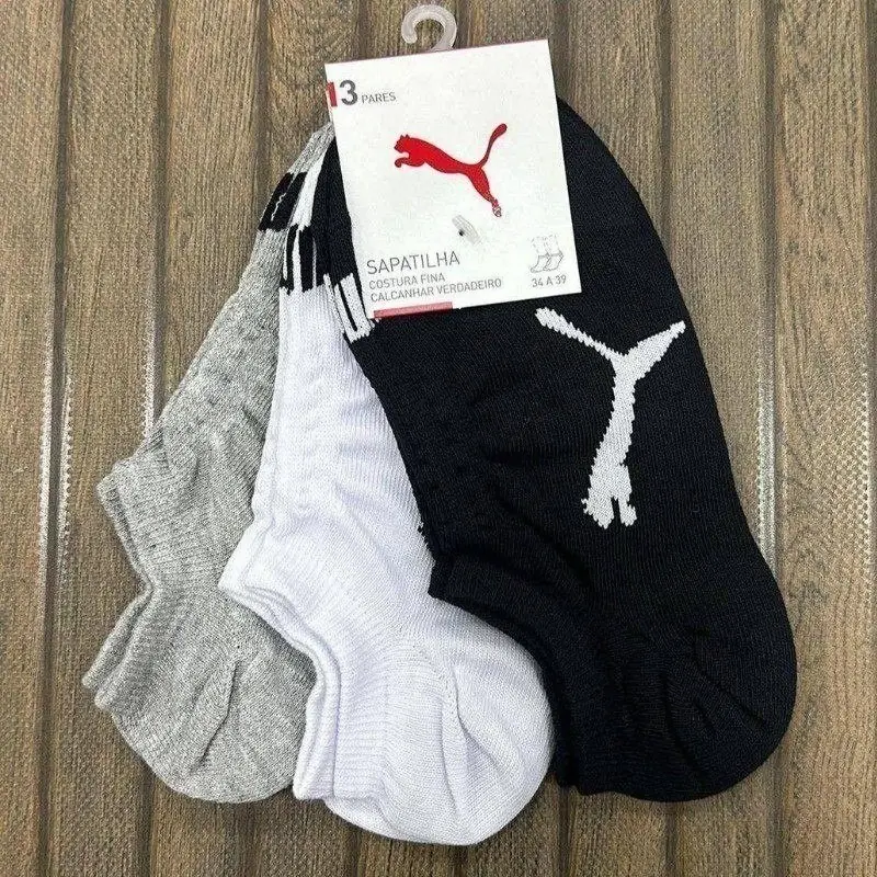 Kit 9 Pares Meias Puma Soquete Cano Curto Sapatilha Original