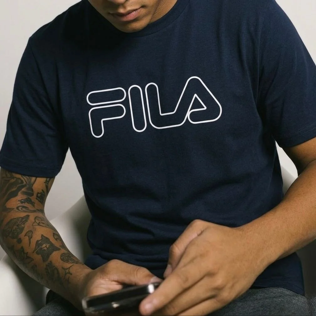 Camiseta Fila Letter Outline Masculina