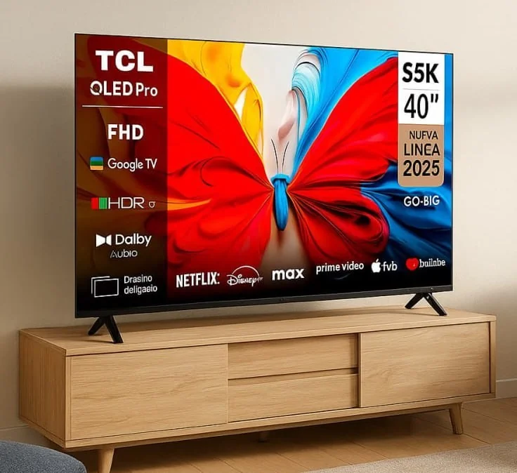 Smart Tv Tcl 40 Polegadas Full Hd Qled S5k Wifi Bluetooth Google Tv 2 Hdmi Hdr10 Dolby Audio 40s5k