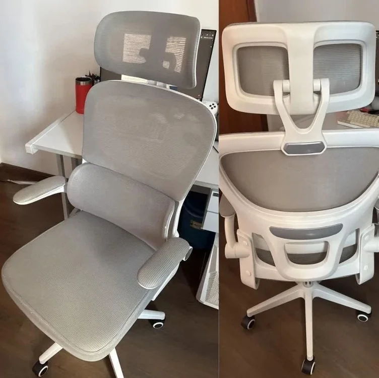 Cadeira Escritório Ergonômica Genebra G500 Luvinco Cor Cinza Com Suporte Lombar Estofado Mesh Malha