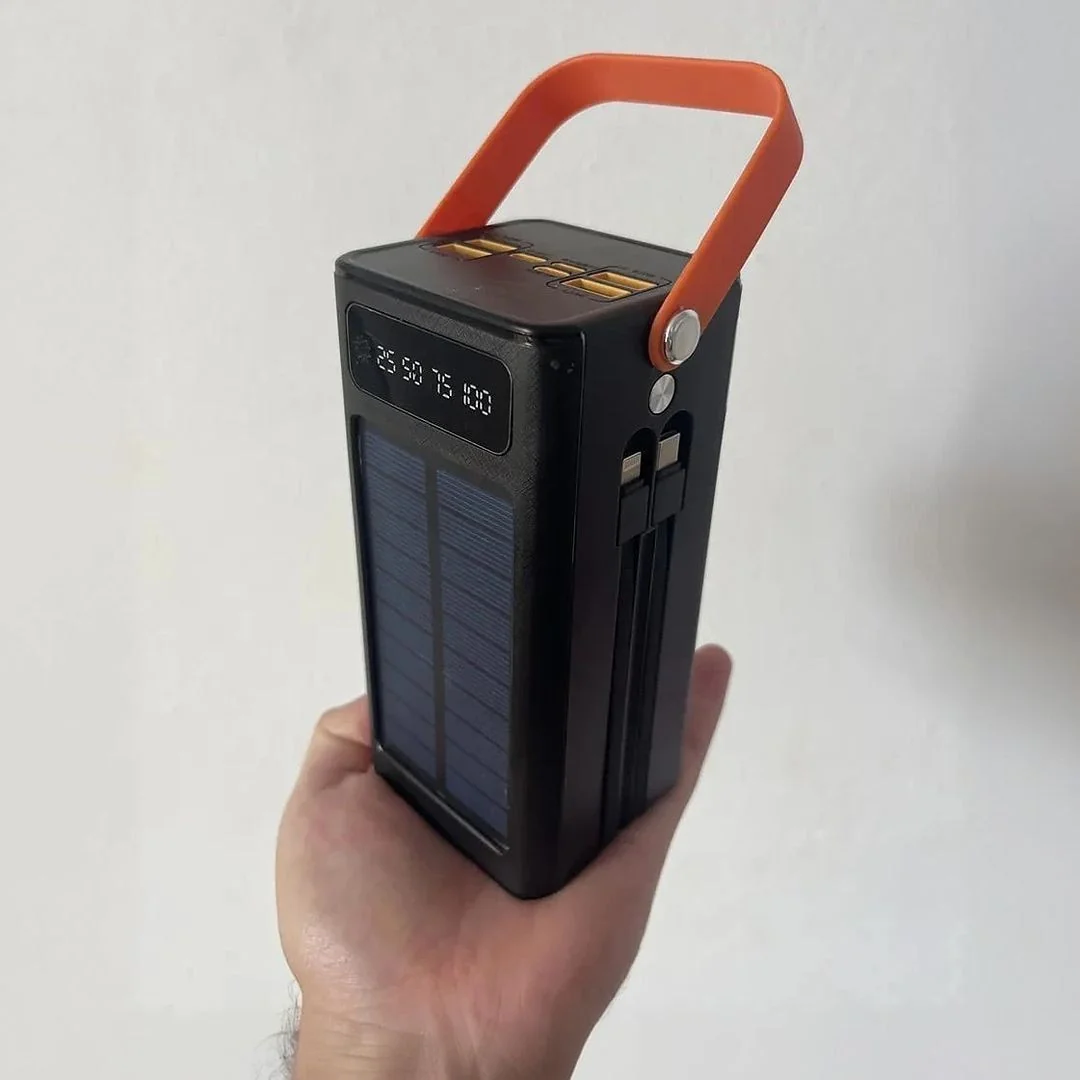 Carregador Portátil Power Bank Solar Turbo 50.000mah Rápido (2 cores)