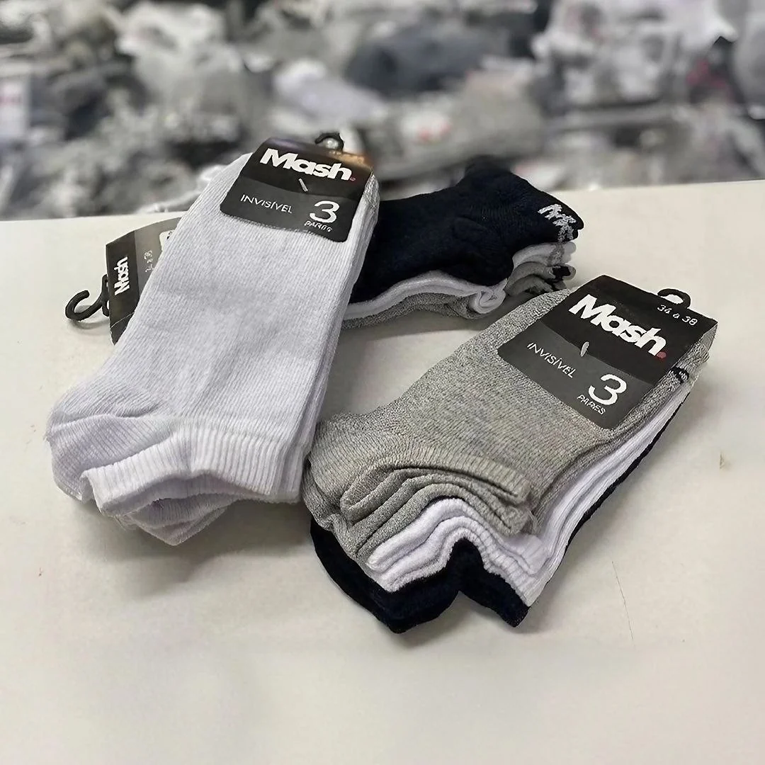 Kit 10 Pares Meias Mash Invisível Esportiva Algodão Original