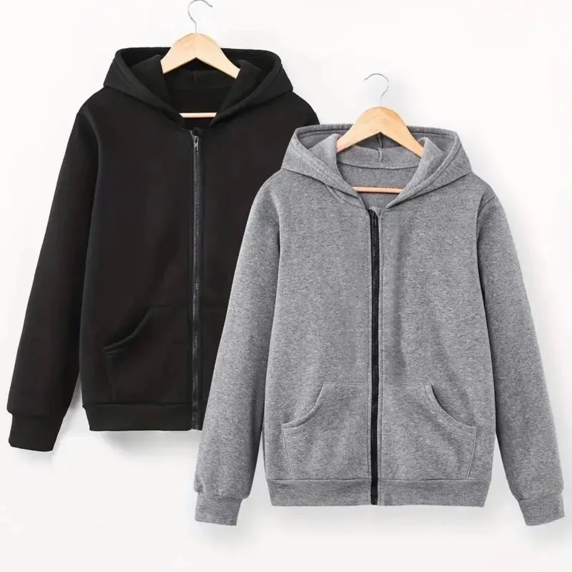 Kit 2 Moletons Com Capuz & Com Zíper