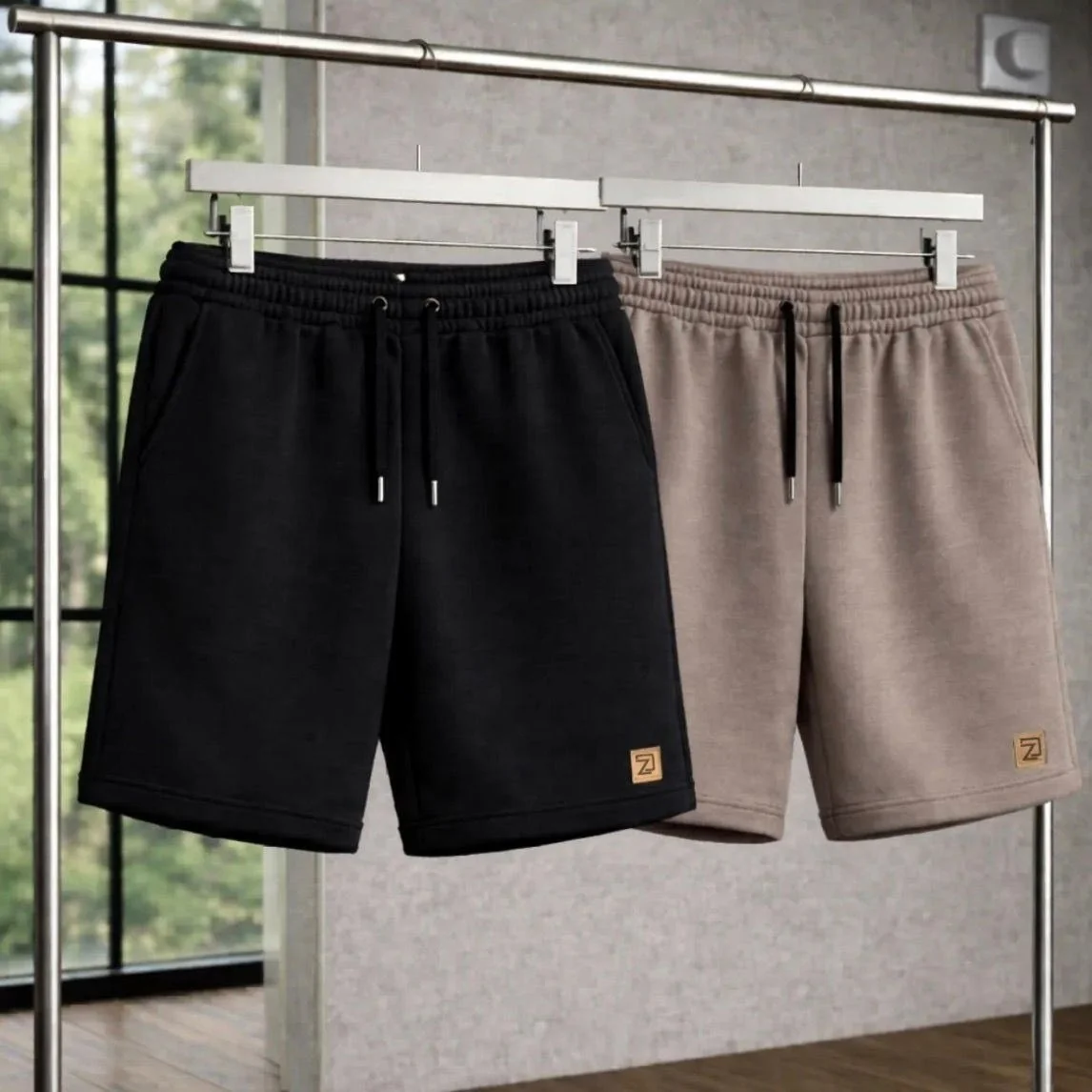 Kit 2 Bermuda Shorts Masculino Moletinho Curta