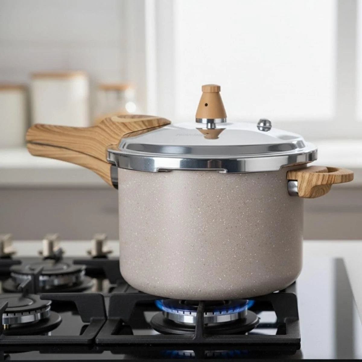 Panela De Pressão Ceramic Life Pressure 4,2l Areia Brinox Bege
