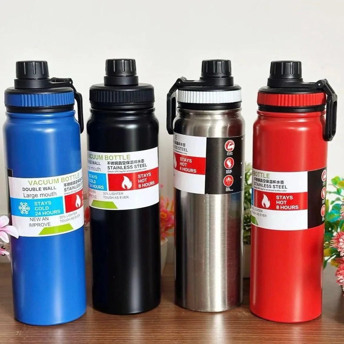 800mlgarrafa Térmica Água Squeeze Inox Academiaquente E Frio