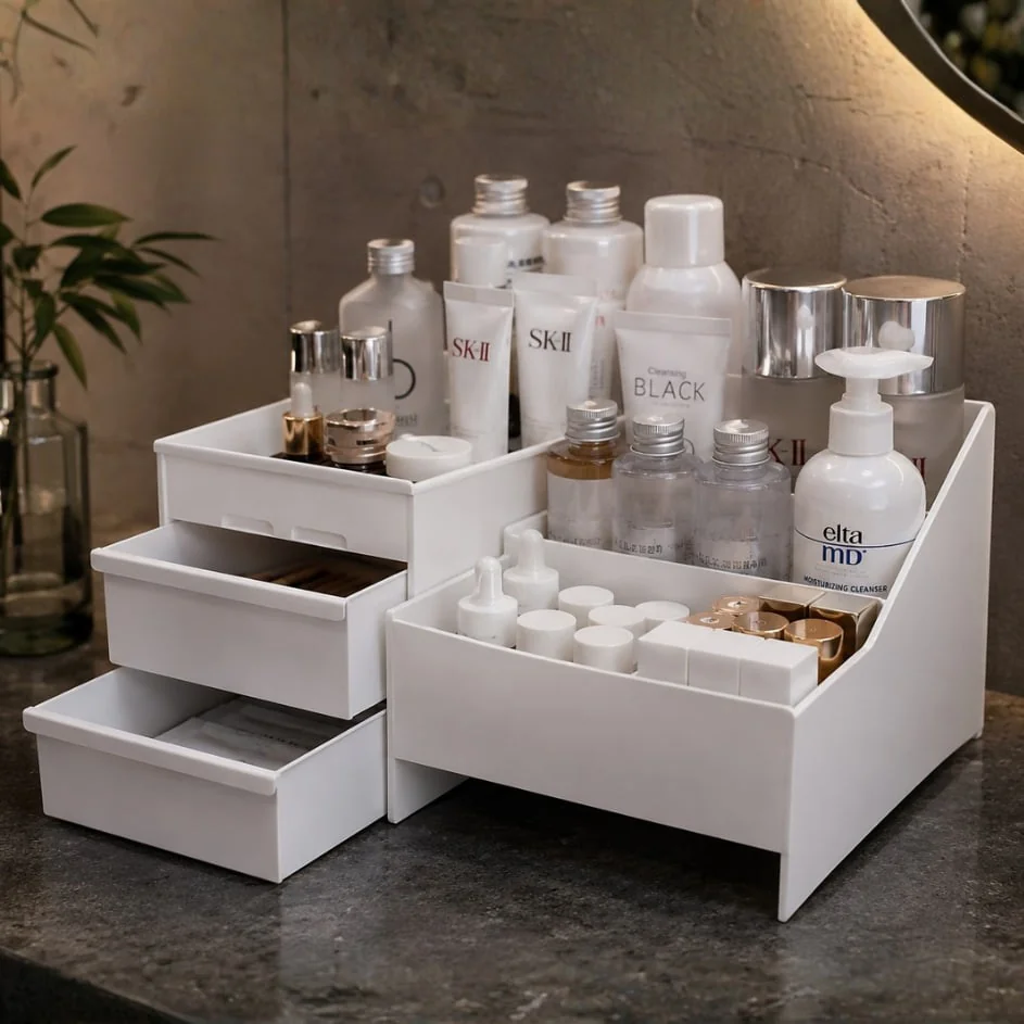 Organizador De Maquiagens Perfumes Cosméticos Grande Lindo
