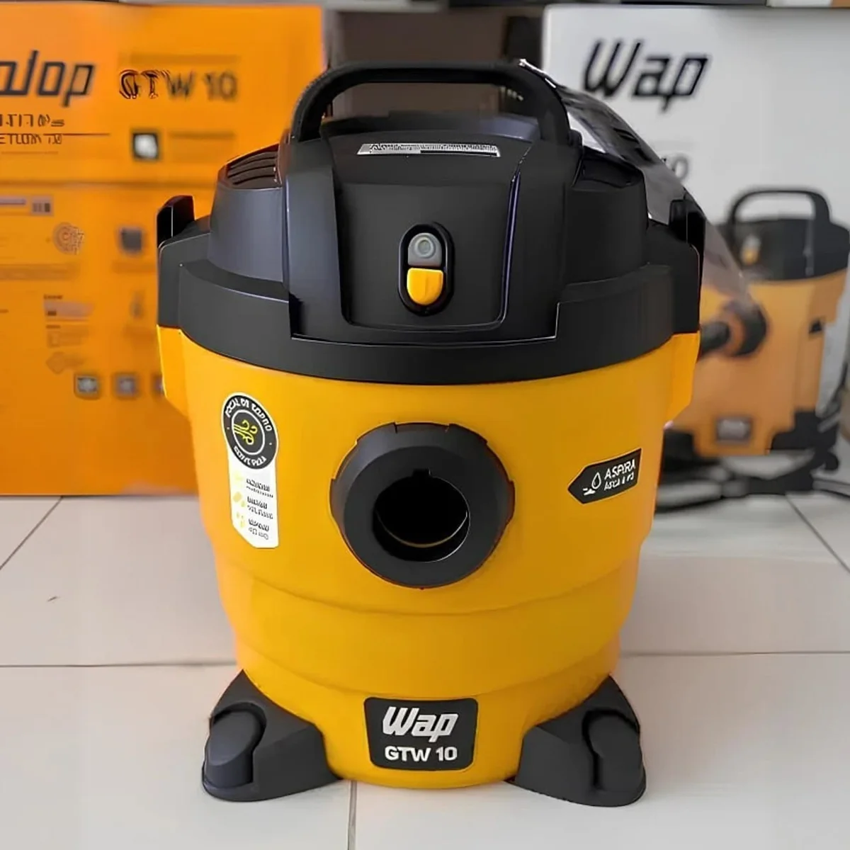 Aspirador De Pó E Água Wap Gtw 10 Compacto 1400w 10 Litros Amarelo/preto 127v