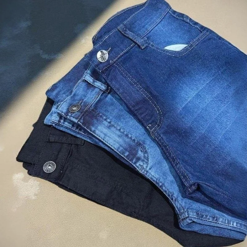 Kit 3 Calças Jeans Masculina Premium Skinny Tradicional Nf