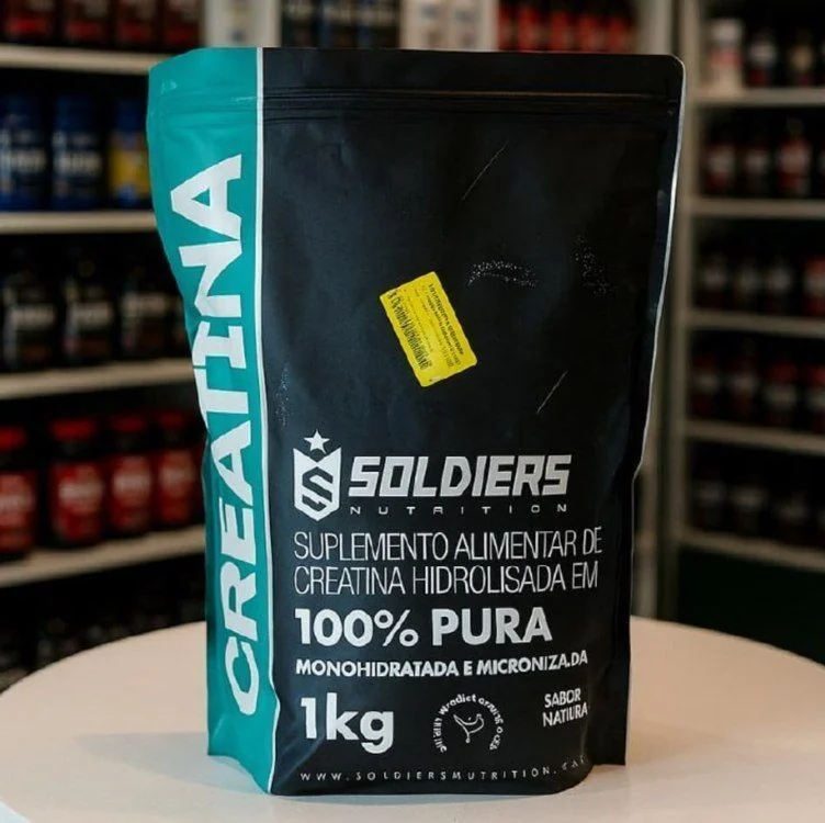 Creatina 1kg Suplemento Monohidratada Em Pó 100% Pura - Soldiers Nutrition Sem Sabor