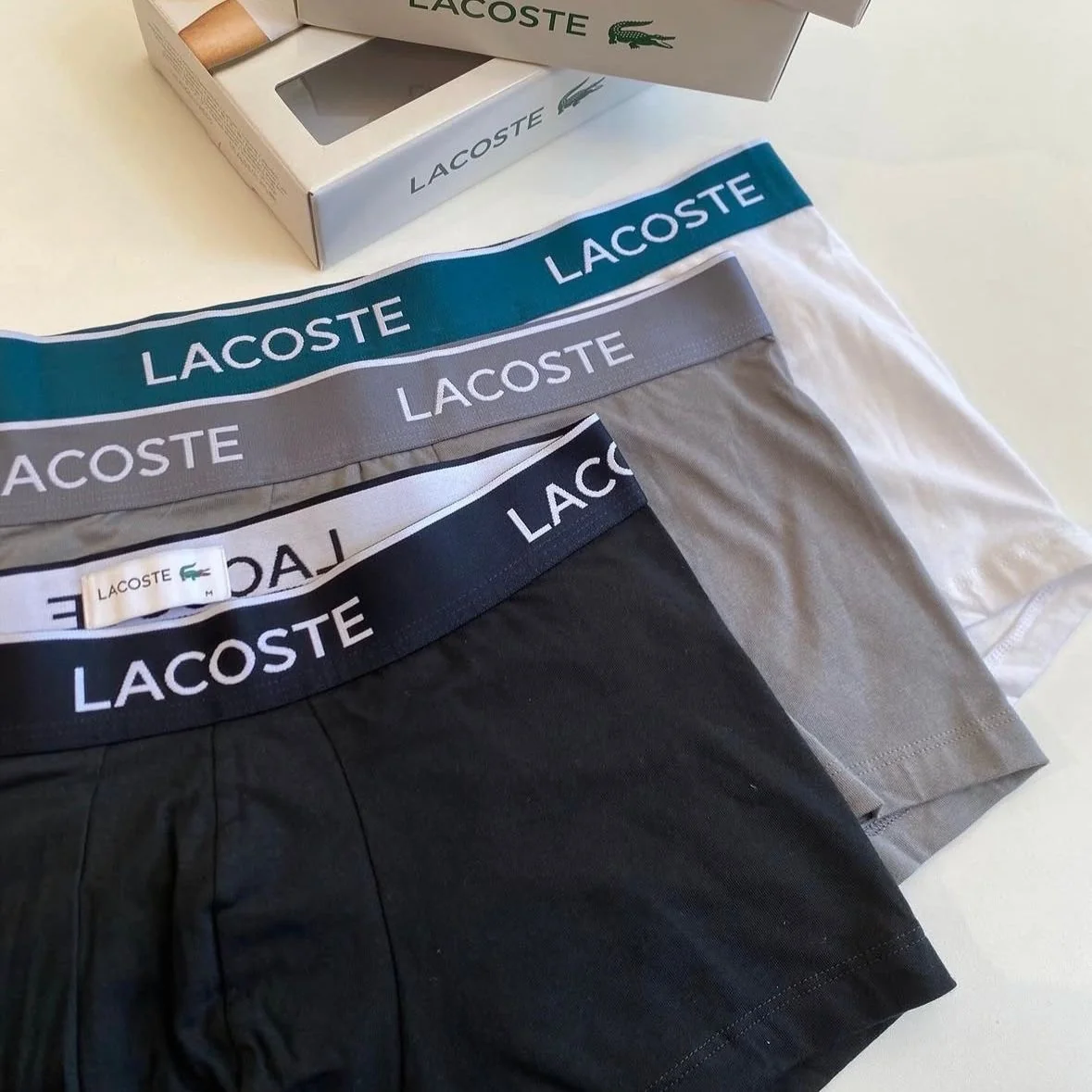 Kit 3 Cueca Boxer Lacoste Masculina