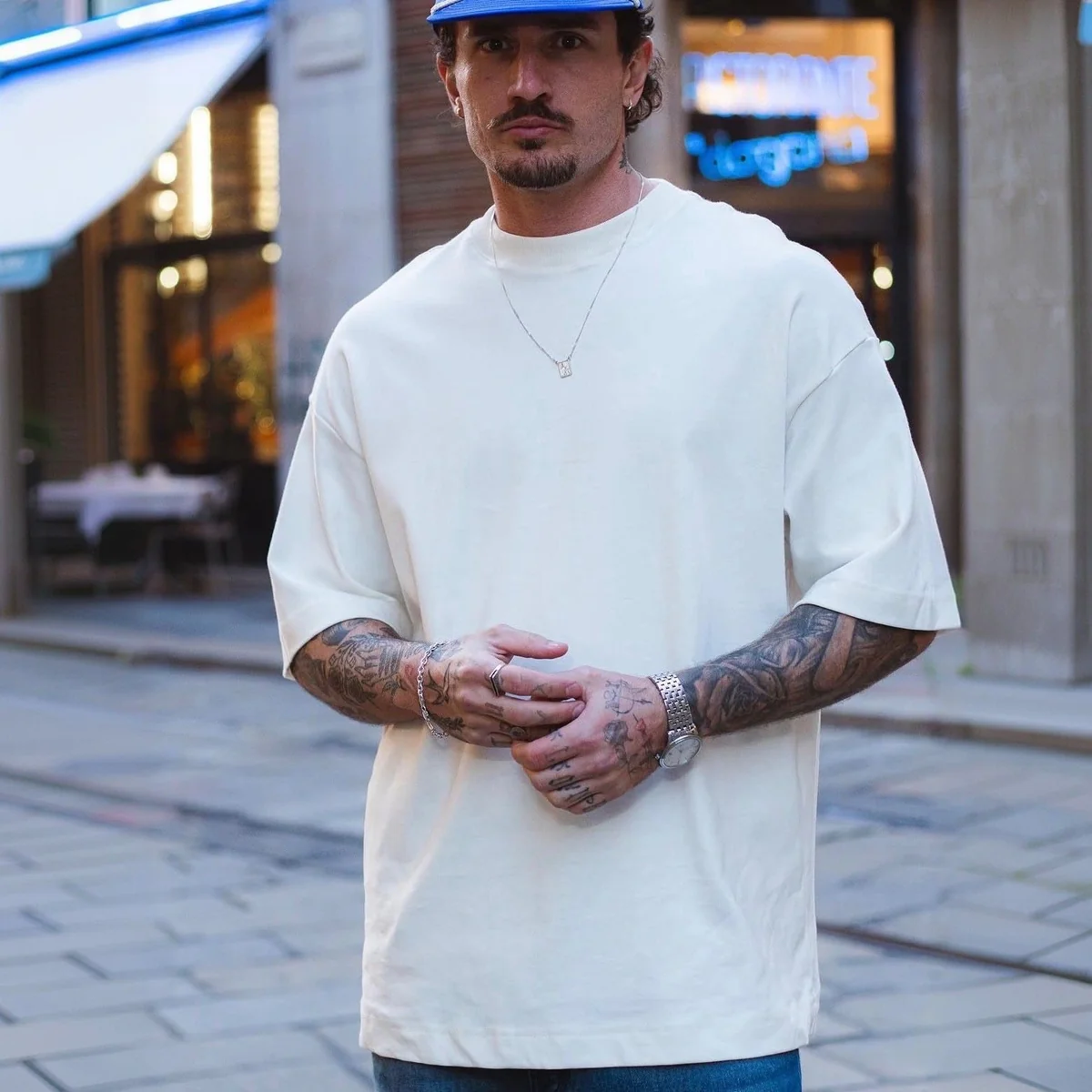 Camiseta Oversized Masculina Lisa Malhão