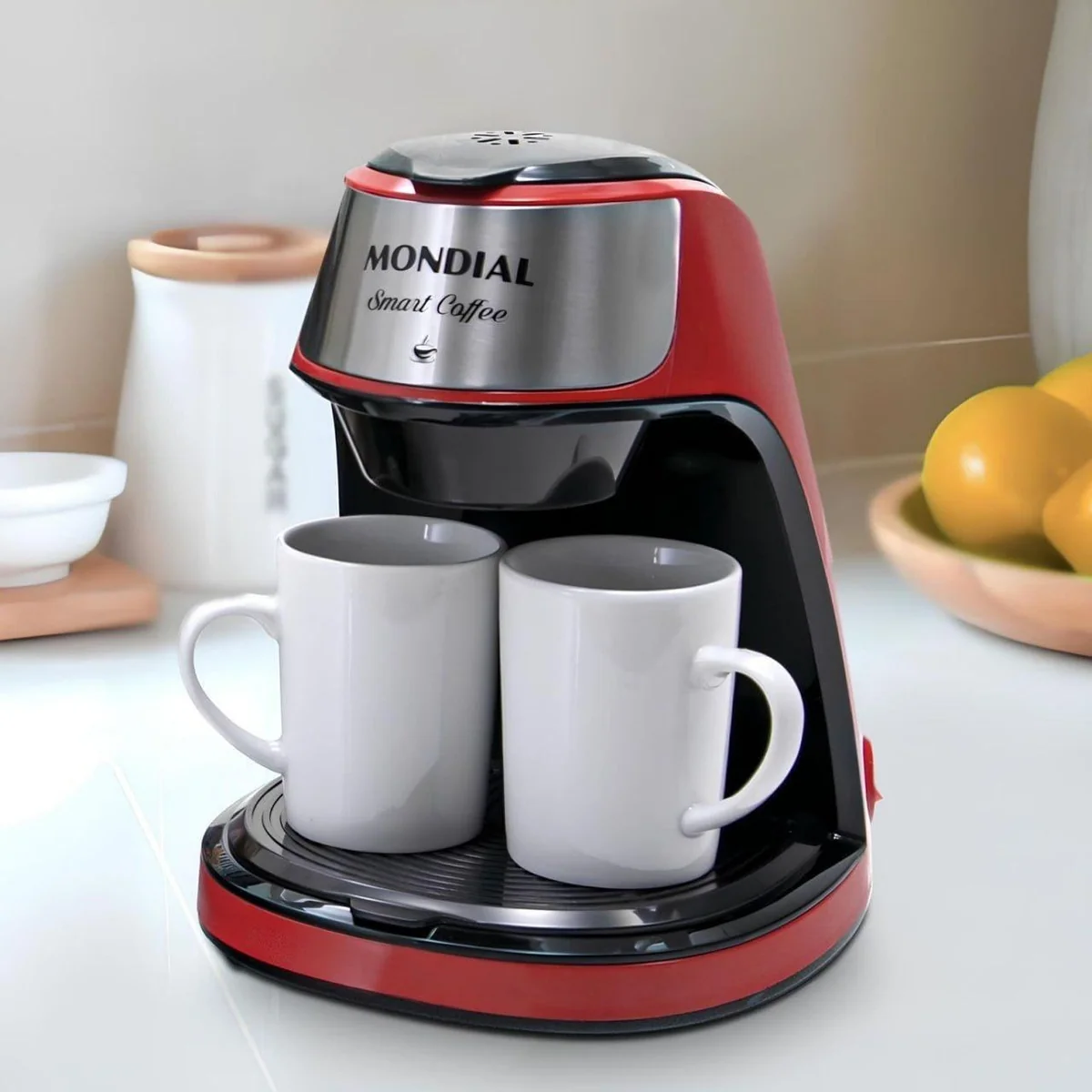 Cafeteira Elétrica Mondial Smart Coffee Cor Vermelho/inox 220v