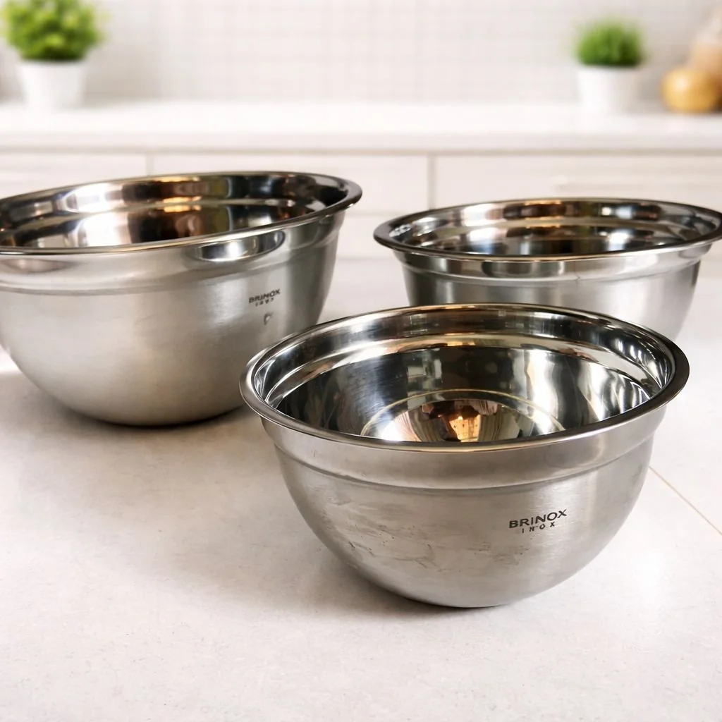 Conjunto De Tigelas Brinox 3pçs Suprema Em Inox - 2107/100