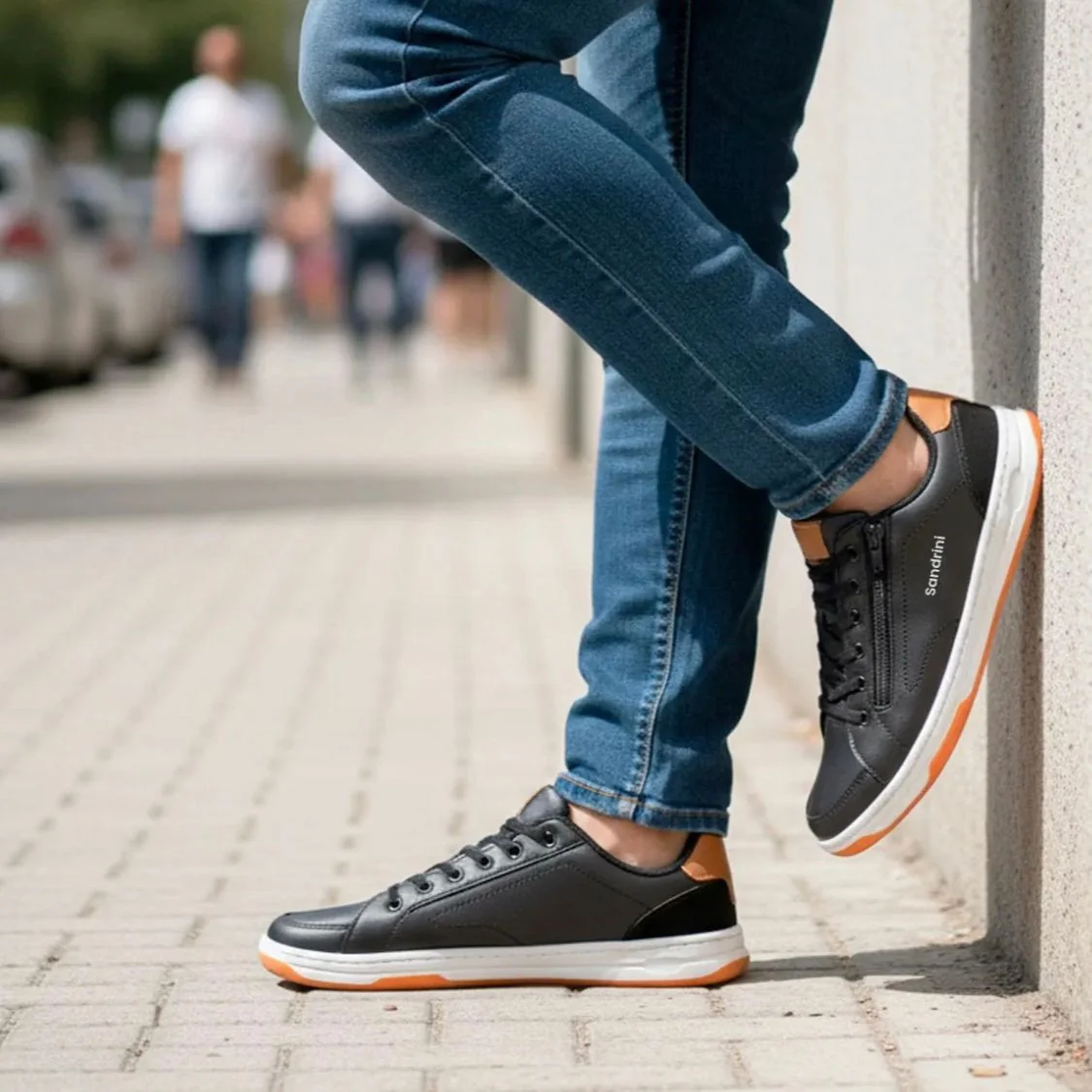 Sapatênis Rover Sandrini Masculino Couro Ziper Elastico Leve (4 cores)