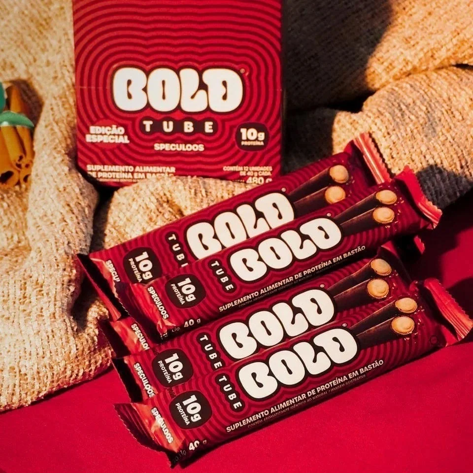 BOLD Tube Chocolate Proteico Avelã 10g de Proteína (12 Un.)