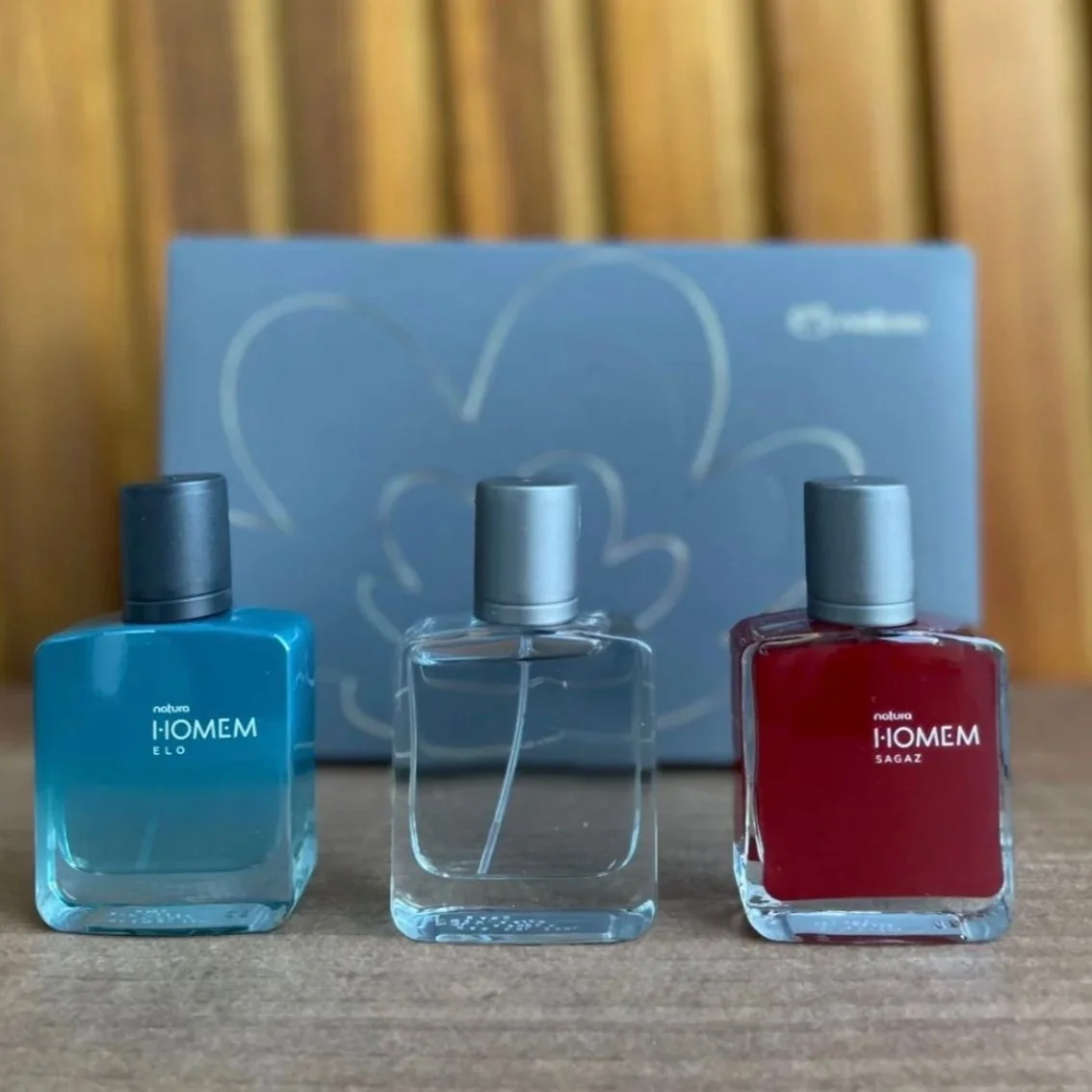 Kit Especial Miniaturas De Natura Homem - ⁠Homem Elo 25ml - Homem Tradicional 25ml - ⁠Homem Sagaz 25ml