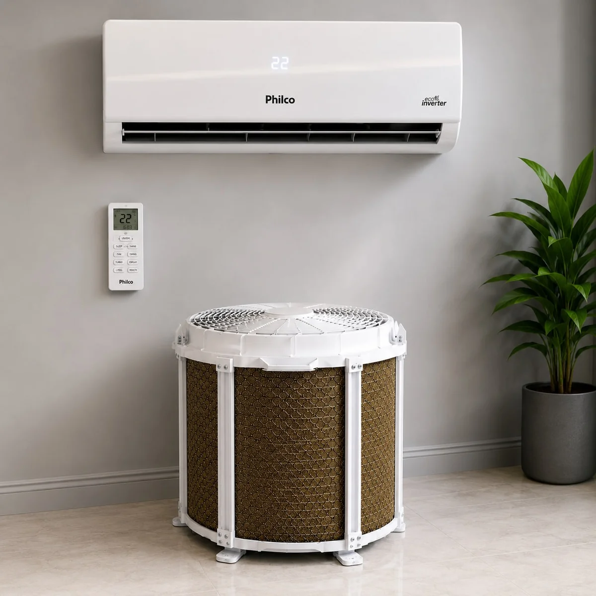 Ar Condicionado Split Hi Wall Inverter Philco 12000 BTU/h Quente e Frio PAC12QC – 220 Volts