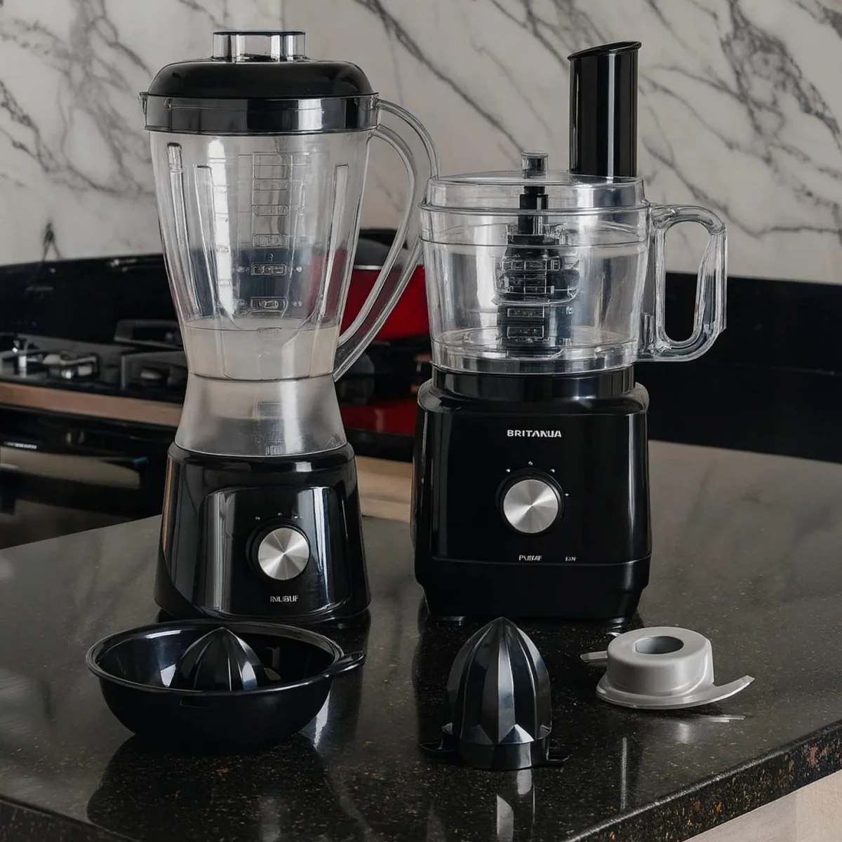 Multiprocessador britânia Bmp900 1000w 3 em 1 inox Preto 220v