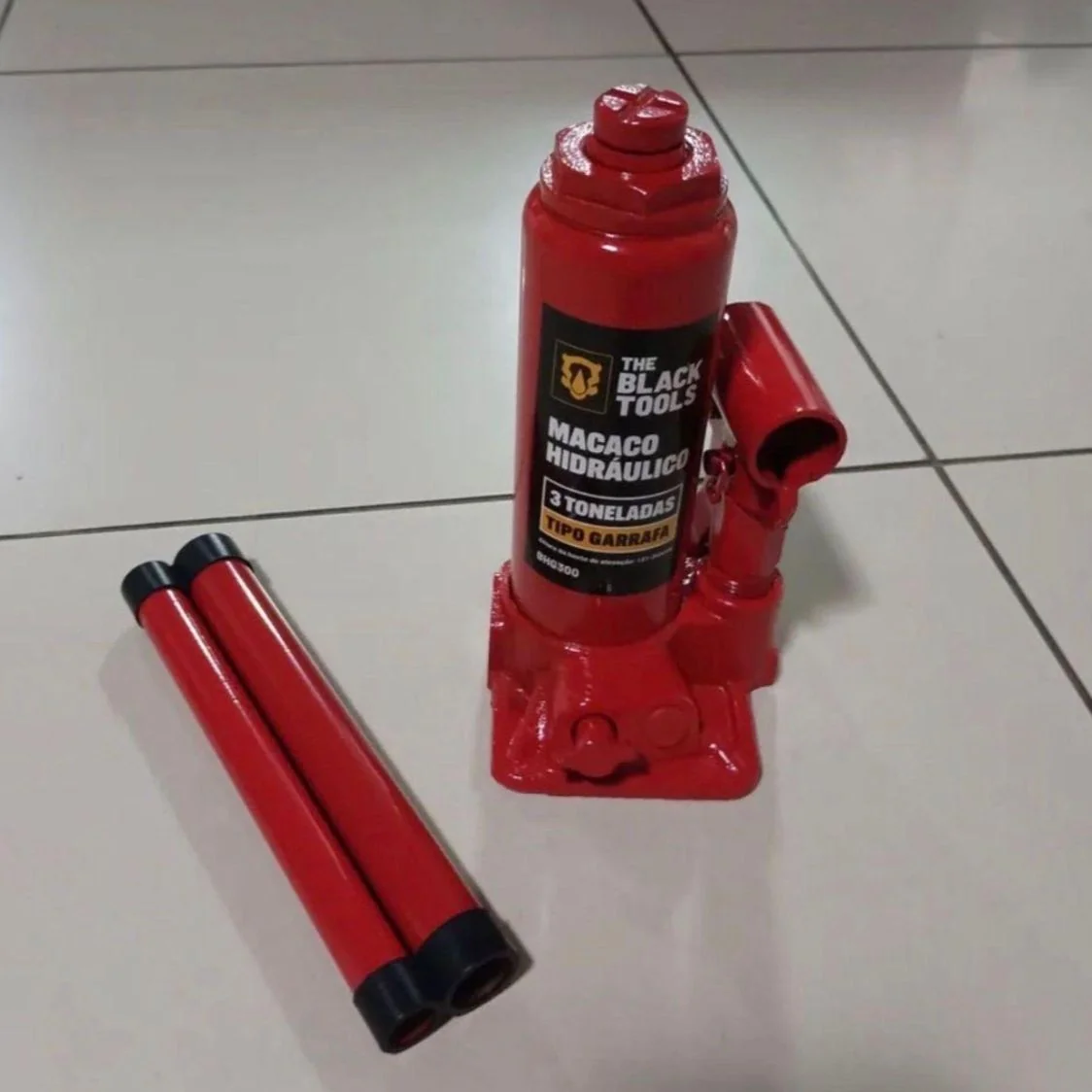 Macaco Hidráulico Vermelho Garrafa 3 Toneladas Para Carro