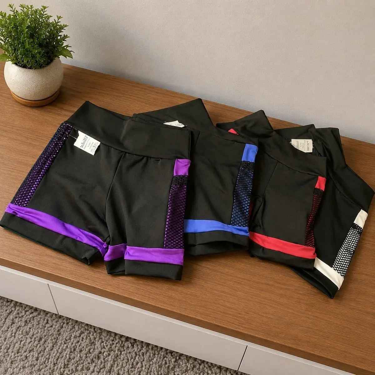 Kit 4 Shorts Academia Feminino Com Bolso Roupa Ginástica