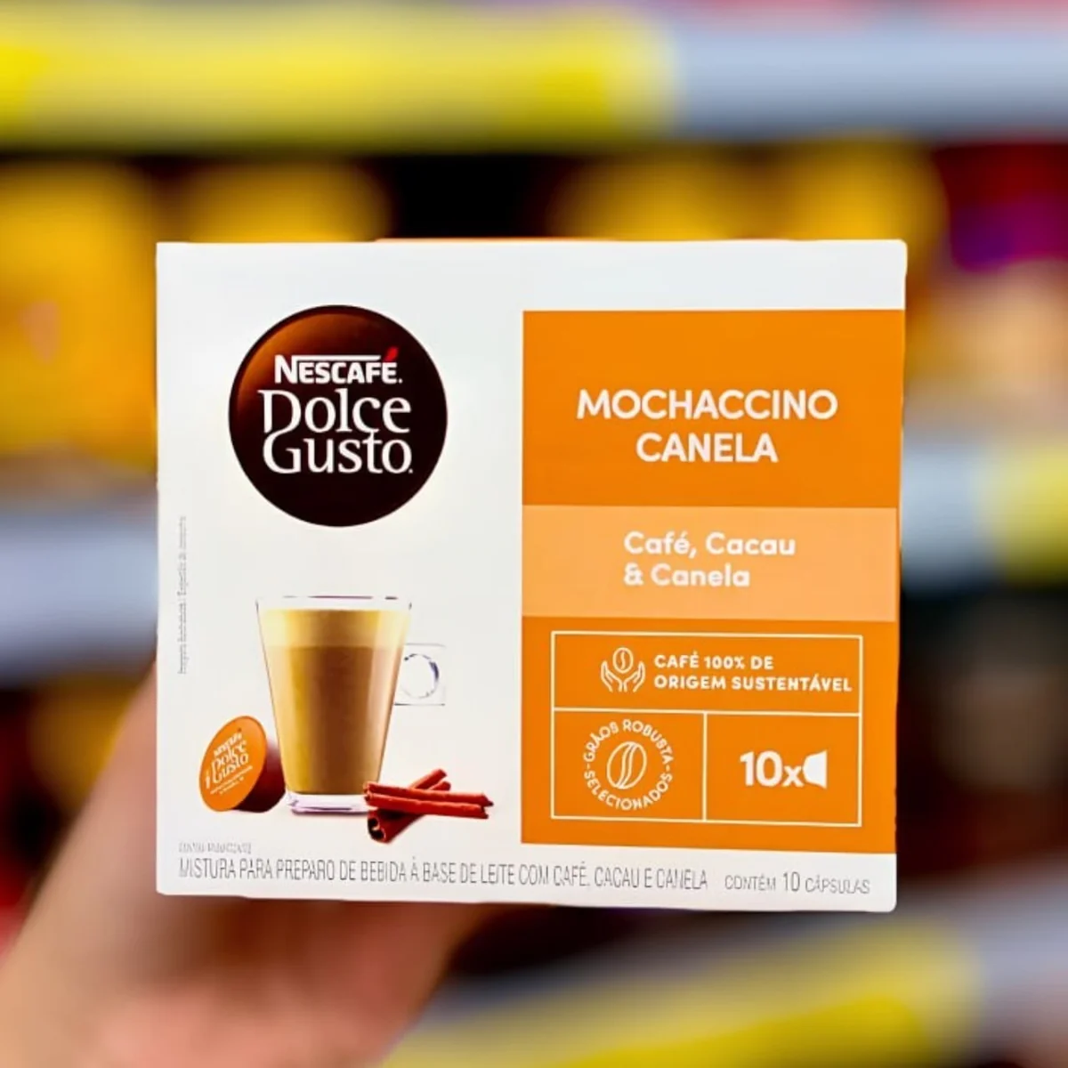 Café em Cápsula NESCAFÉ DOLCE GUSTO Mochaccino Canela 10 Cápsulas