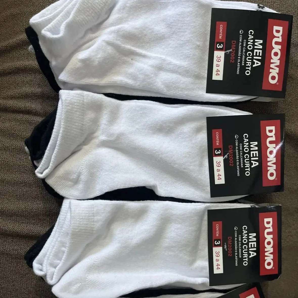 Kit 12 Pares Meia Duomo Cano Curto Soquete