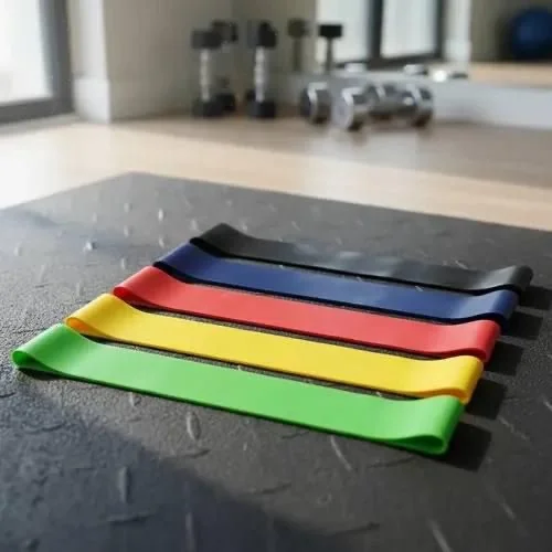 Faixas Elásticas de Resistência, 5 Níveis de Intensidade, Elásticos Alongamento Pilates Yoga