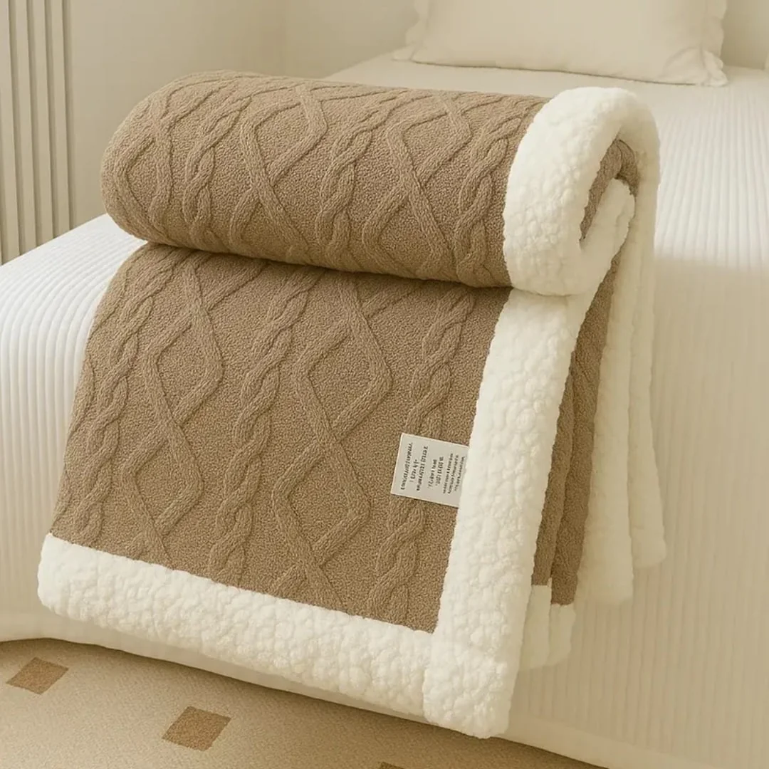Cobertor Manta De Casal 2,00x1,80 Canelada Sherpa Cores