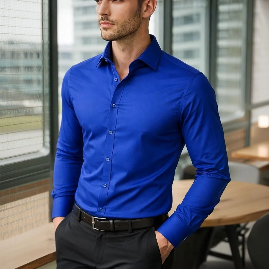 Camisa Social Masculina Slim Premium Manga Longa / Curta