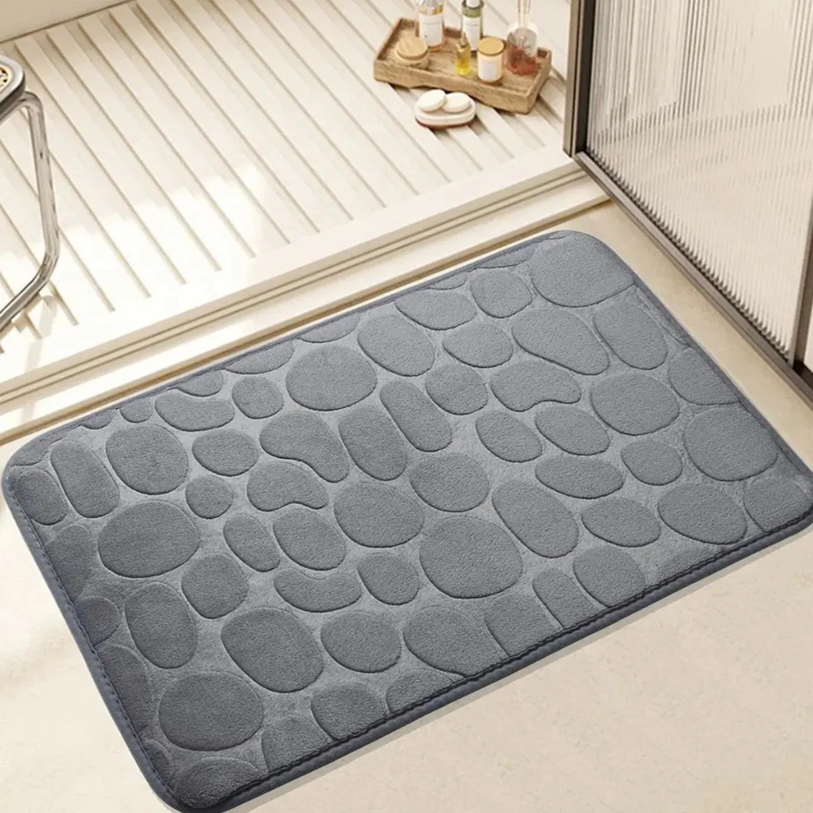 Kit 2 Tapete Banheiro Soft Super Absorvete Anti Derrapante (3 cores)