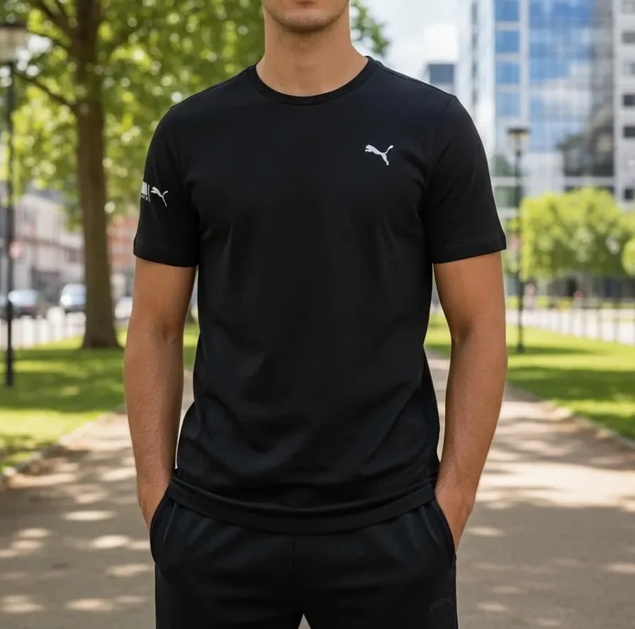 Camiseta Puma Masculina Térmica Manga Curta Proteção Uv 50+