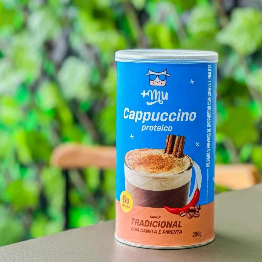 Cappuccino com Whey, Mais Mu, Com Canela e Pimenta, Bebida Proteica Cremosa - 200g