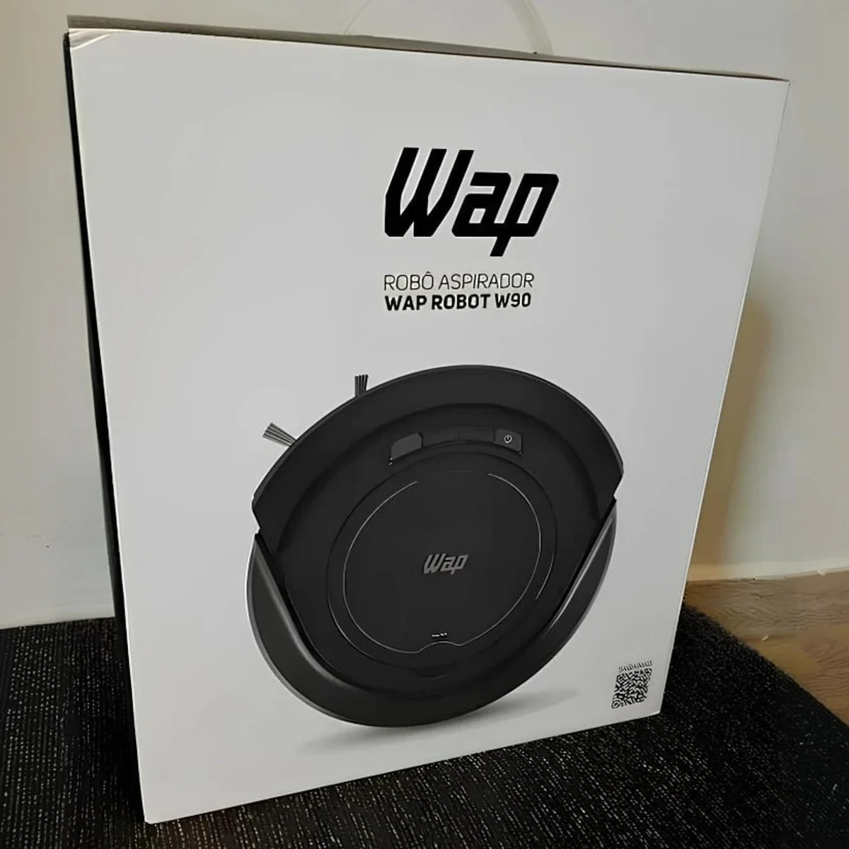 Robô Aspirador Robot W90 Varre Aspira E Passa Pano 30w Wap Cor Preto 127/220v