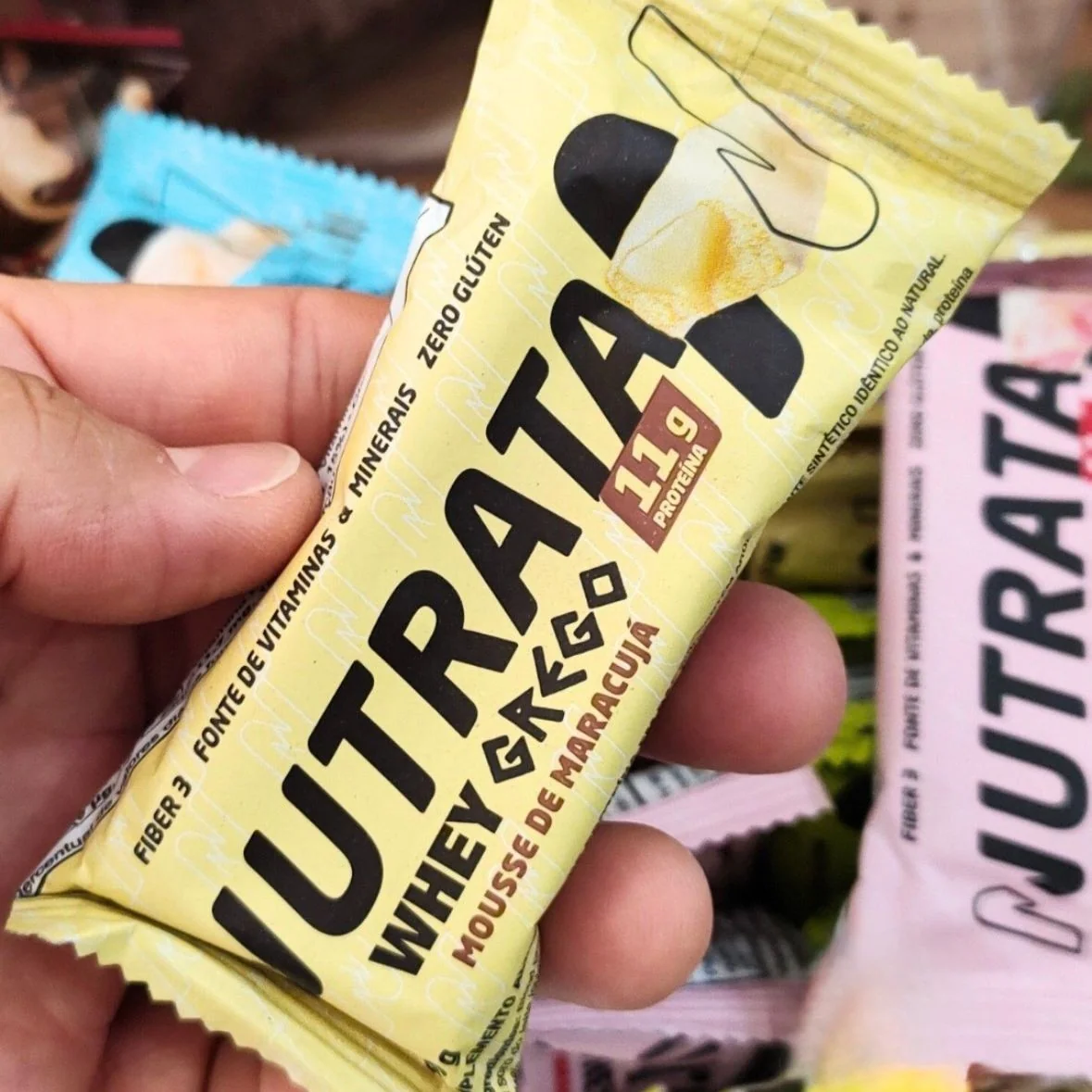 Barra Whey Grego 40g 12 Unidades Mousse De Maracujá Nutrata