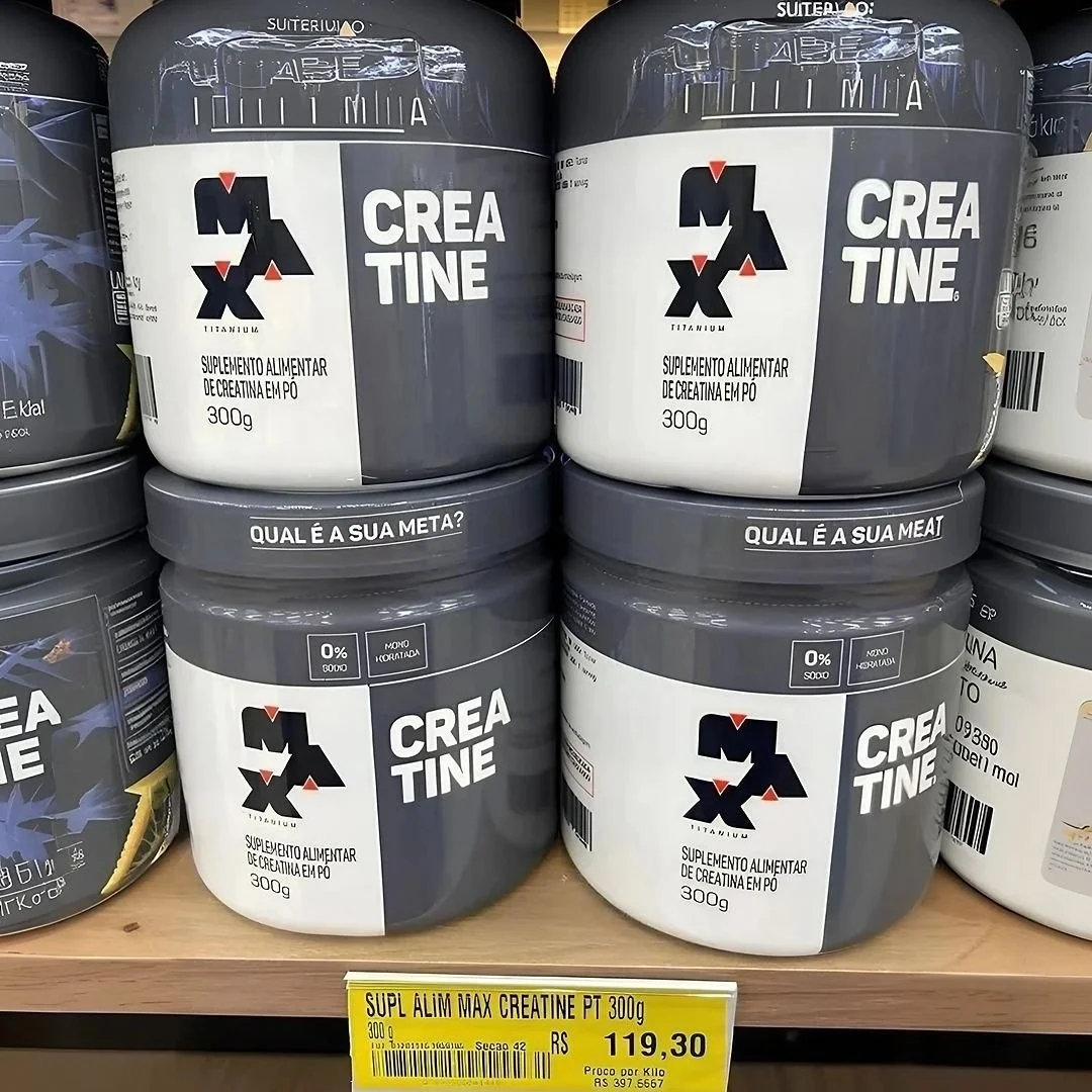 Kit 2x Creatina 300g Max Titanium Monohidratada Em Pó Sem Sabor