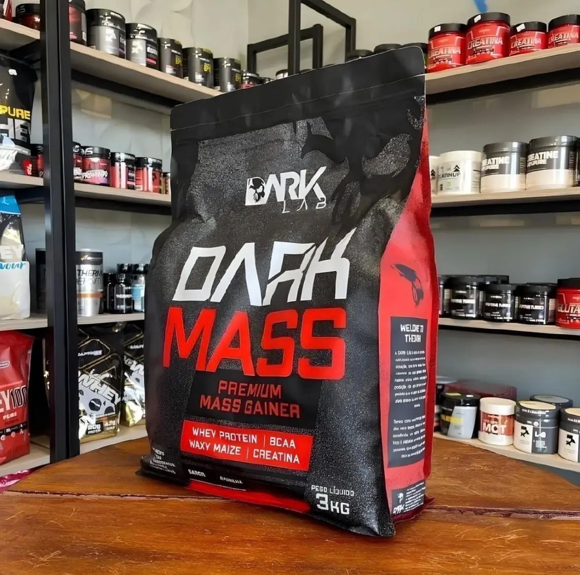 Hipercalórico Dark Mass 3kg Dark Lab Sabor Morango
