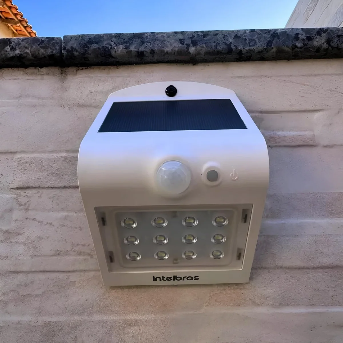Arandela Solar Led Demi 6500k Ip65 C/ Sens. Movimento Branco Branco