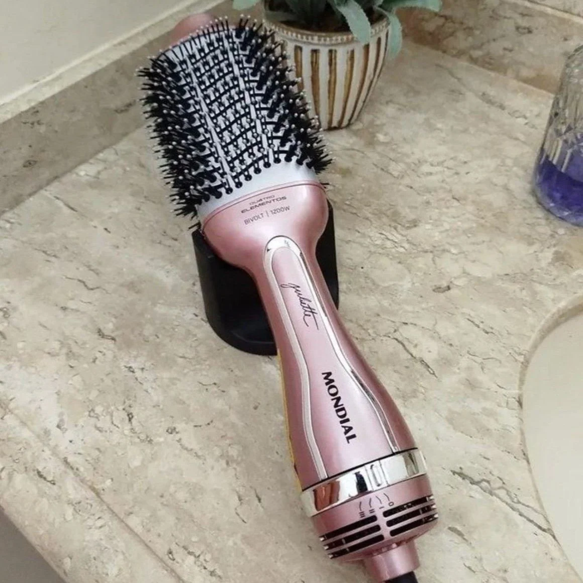 Escova Secadora Mondial By Juliette 3 em 1 1300W ES-JU-01 Golden Rose Bivolt