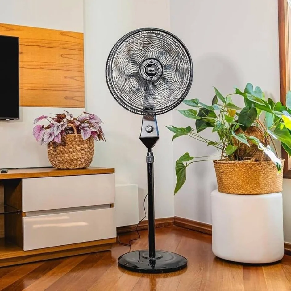 Ventilador De Coluna Silencioso Wap Flow Turbo 180w 8 Pás Com Ajuste De Altura E 3 Velocidades 50 Cm 60 Hz Preto 127v Cinza Plástico